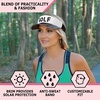 image:imageFunky Junque Womens Sun Visor Tennis Pickleball Golf Hat  Athletic visor with holographic UV brim for tennis pickleball golf amp outdoor sportsGolf WhiteBlack