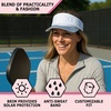 image:imageFunky Junque Womens Sun Visor Tennis Pickleball Golf Hat  Athletic visor with holographic UV brim for tennis pickleball golf amp outdoor sportsPickle WhiteWhite