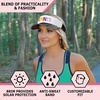 image:imageFunky Junque Womens Sun Visor Tennis Pickleball Golf Hat  Athletic visor with holographic UV brim for tennis pickleball golf amp outdoor sportsTennis WhiteMulti