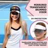 image:imageFunky Junque Womens Sun Visor Tennis Pickleball Golf Hat  Athletic visor with holographic UV brim for tennis pickleball golf amp outdoor sportsTennis BlackMulti