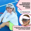 image:imageFunky Junque Womens Sun Visor Tennis Pickleball Golf Hat  Athletic visor with holographic UV brim for tennis pickleball golf amp outdoor sportsTennis WhiteBlack
