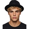 image:imageFunky Junque Wool Blend Porkpie Fedora Classic Trilby Dress HatBlack