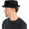 image:imageFunky Junque Wool Blend Porkpie Fedora Classic Trilby Dress HatBlack