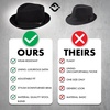 image:imageFunky Junque Wool Blend Porkpie Fedora Classic Trilby Dress HatBlack
