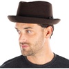 image:imageFunky Junque Wool Blend Porkpie Fedora Classic Trilby Dress HatBrown