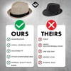 image:imageFunky Junque Wool Blend Porkpie Fedora Classic Trilby Dress HatBrown Herringbone