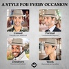 image:imageFunky Junque Wool Blend Porkpie Fedora Classic Trilby Dress HatBrown Herringbone