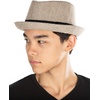 image:imageFunky Junque Wool Blend Porkpie Fedora Classic Trilby Dress HatBrown Herringbone