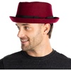 image:imageFunky Junque Wool Blend Porkpie Fedora Classic Trilby Dress HatBurgundy