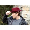 image:imageFunky Junque Wool Blend Porkpie Fedora Classic Trilby Dress HatBurgundy