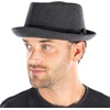 image:imageFunky Junque Wool Blend Porkpie Fedora Classic Trilby Dress HatCharcoal