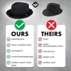 image:imageFunky Junque Wool Blend Porkpie Fedora Classic Trilby Dress HatCharcoal
