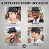 image:imageFunky Junque Wool Blend Porkpie Fedora Classic Trilby Dress HatCharcoal
