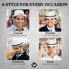 image:imageFunky Junque Wool Blend Porkpie Fedora Classic Trilby Dress HatCream Herringbone