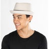 image:imageFunky Junque Wool Blend Porkpie Fedora Classic Trilby Dress HatCream Herringbone