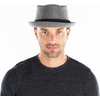 image:imageFunky Junque Wool Blend Porkpie Fedora Classic Trilby Dress HatLight Grey