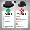 image:imageFunky Junque Wool Blend Porkpie Fedora Classic Trilby Dress HatLight Grey