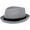 image:imageFunky Junque Wool Blend Porkpie Fedora Classic Trilby Dress HatLight Grey