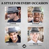 image:imageFunky Junque Wool Blend Porkpie Fedora Classic Trilby Dress HatLight Grey