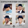 image:imageFunky Junque Wool Blend Porkpie Fedora Classic Trilby Dress HatNavy