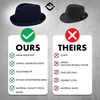 image:imageFunky Junque Wool Blend Porkpie Fedora Classic Trilby Dress HatNavy