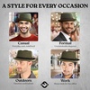image:imageFunky Junque Wool Blend Porkpie Fedora Classic Trilby Dress HatOlive