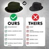 image:imageFunky Junque Wool Blend Porkpie Fedora Classic Trilby Dress HatOlive