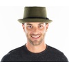 image:imageFunky Junque Wool Blend Porkpie Fedora Classic Trilby Dress HatOlive
