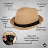 image:imageFunky Junque Wool Blend Porkpie Fedora Classic Trilby Dress HatTan