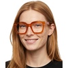 image:imageFunky Junque Clear Glasses for Women  Non Prescription Oversized Fashion Square Frame SunglassesRust  Solid