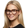 image:imageFunky Junque Clear Glasses for Women  Non Prescription Oversized Fashion Square Frame SunglassesTortoise  Solid