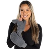 image:imageFunky Junque Exclusives Womens Mittens Faux Fur Convertible Fingerless GlovesSherpa Grey