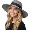 image:imageFunky Junque Foldable Sun Hat for Women  Packable Straw Beach Cap UPF 50 Adjustable Travel Bucket HatBlack Multi