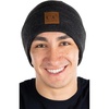 image:imageFunky Junque Knit Beanie for Men amp Women  Warm Stretch Winter Hat Soft Skull Cap Solid amp Heathered ColorsSolid  Charcoal