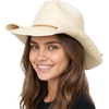 image:imageFunky Junque Womens Packable Paper Straw Cowboy Hat  Breathable straw cowboy hat with ombr style stretchy fit and sun protection for rodeos concerts beach days amp vacationsOmbre W Rolled Edge  WhiteNatural