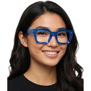 image:imageFunky Junque Clear Glasses for Women  Non Prescription Oversized Fashion Square Frame SunglassesBlue  Transparent