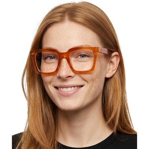 image:imageFunky Junque Clear Glasses for Women  Non Prescription Oversized Fashion Square Frame SunglassesRust  Solid