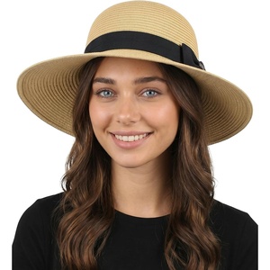 image:imageFunky Junque Foldable Sun Hat for Women  Packable Straw Beach Cap UPF 50 Adjustable Travel Bucket HatNatural
