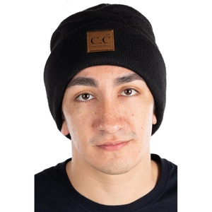 image:imageFunky Junque Knit Beanie for Men amp Women  Warm Stretch Winter Hat Soft Skull Cap Solid amp Heathered ColorsHeathered  Black