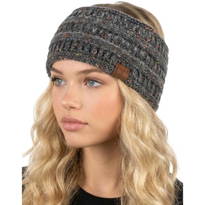 image:imageFunky Junque Lined Headwrap  Blue Mix 15Grey Confetti