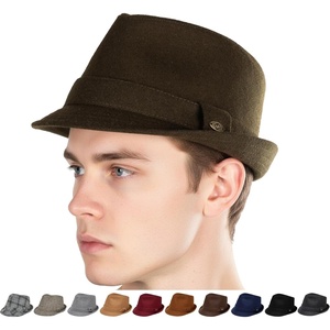 image:imageFunky Junque Mens Wool Blend Fedora Vintage Winter Dress HatOlive