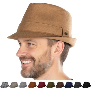 image:imageFunky Junque Mens Wool Blend Fedora Vintage Winter Dress HatTan