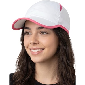 image:imageFunky Junque Running Hat Moisture Wicking Athletic Sports CapWhite Pink Trim