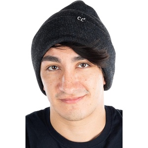 image:imageFunky Junque Unisex Toboggan Beanie Womens Cuffed Winter Watch HatCharcoal