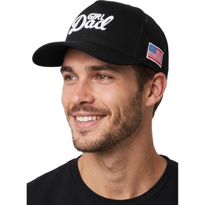 image:imageFunky Junque Vintage Trucker Hat Embroidered American Flag CapGirl Dad  Black