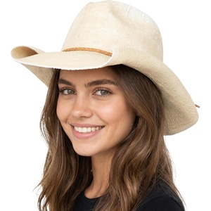 image:imageFunky Junque Womens Packable Paper Straw Cowboy Hat  Breathable straw cowboy hat with ombr style stretchy fit and sun protection for rodeos concerts beach days amp vacationsOmbre W Rolled Edge  WhiteNatural