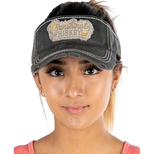 image:imageFunky Junque Womens Sun Visor Adjustable Moisture Wicking Golf Cap  Breathable polyester sun visor with moisturewicking sweatband for golf tennis running pickleball amp beach daysSunshine  Whiskey  Black