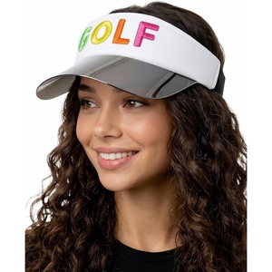 image:imageFunky Junque Womens Sun Visor Tennis Pickleball Golf Hat  Athletic visor with holographic UV brim for tennis pickleball golf amp outdoor sportsGolf WhiteMulti