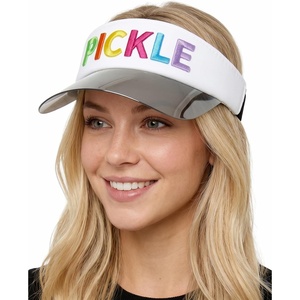 image:imageFunky Junque Womens Sun Visor Tennis Pickleball Golf Hat  Athletic visor with holographic UV brim for tennis pickleball golf amp outdoor sportsPickle WhiteMulti