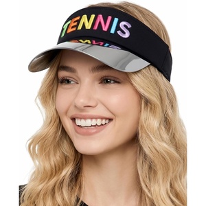 image:imageFunky Junque Womens Sun Visor Tennis Pickleball Golf Hat  Athletic visor with holographic UV brim for tennis pickleball golf amp outdoor sportsTennis BlackMulti